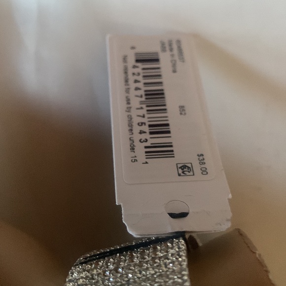 New ANNE KLEIN Silver-Tone Crystal Cuff Bracelet - Picture 3 of 4